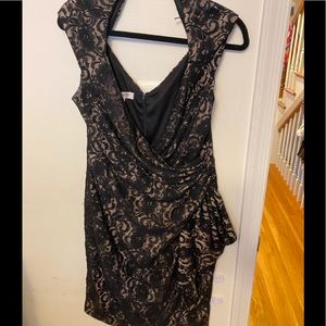 Maggy London black lace dress size 14
